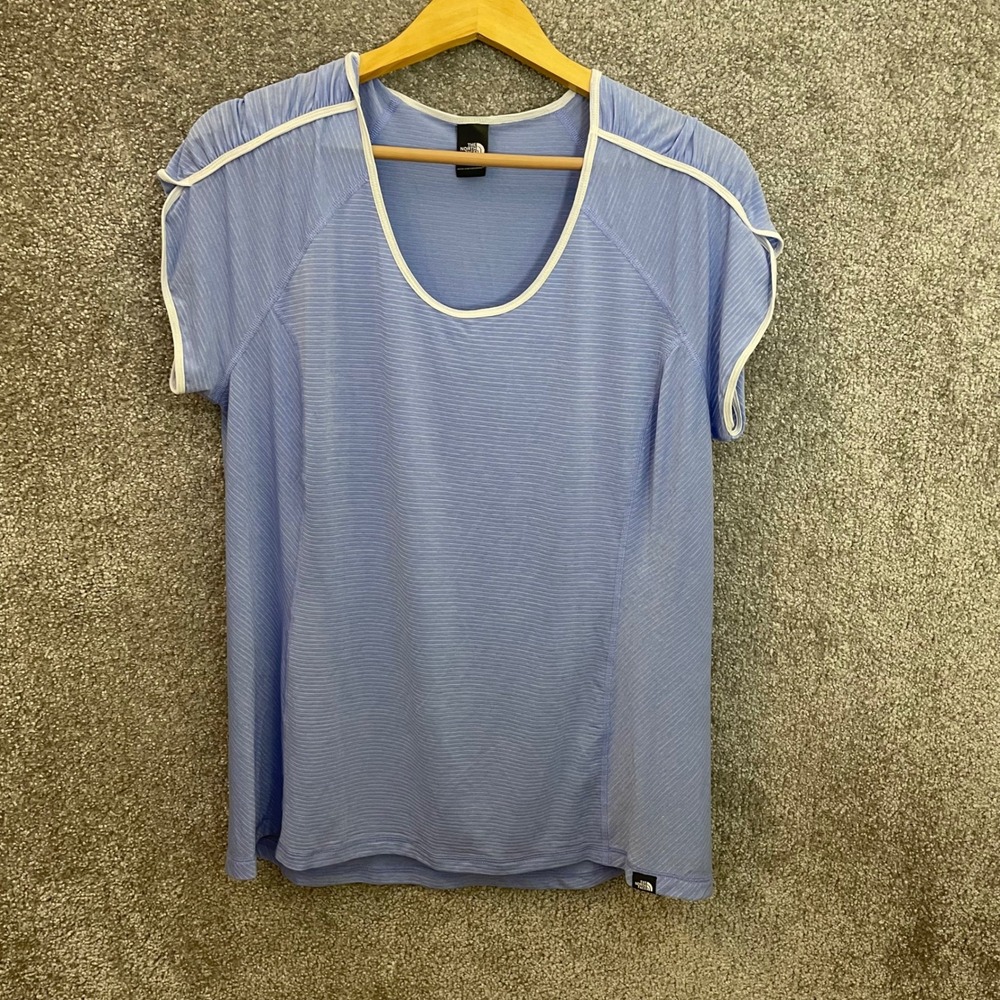 North Face T Shirt Womens Extra Large Short Sleeve Top Activewear Striped